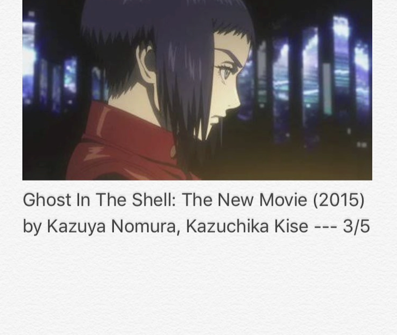 Ghost In The Shell : The New Movie
