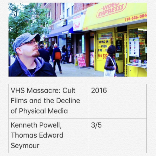 VHS Massacre : Cult Films And The Decline Of Physical Media