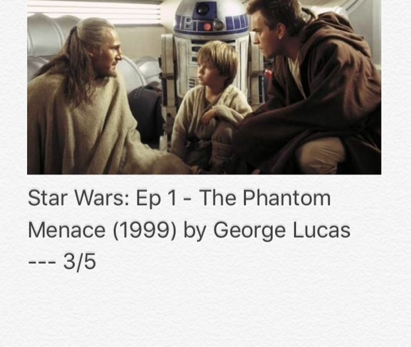 Star Wars : Ep.1 – The Phantom Menace