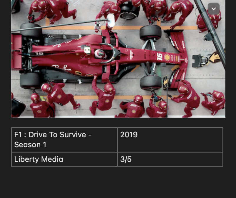 F1 : Drive To Survive – Season 1