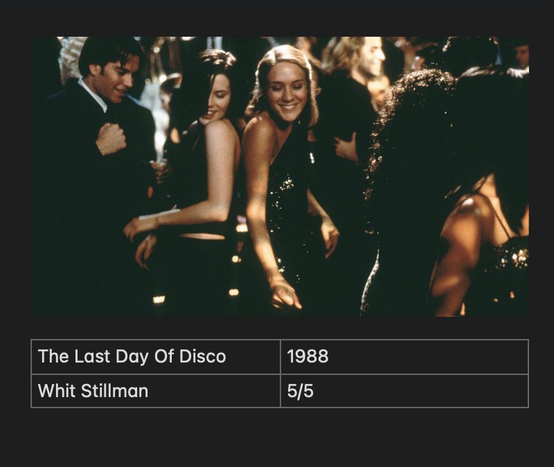 The Last Day Of Disco