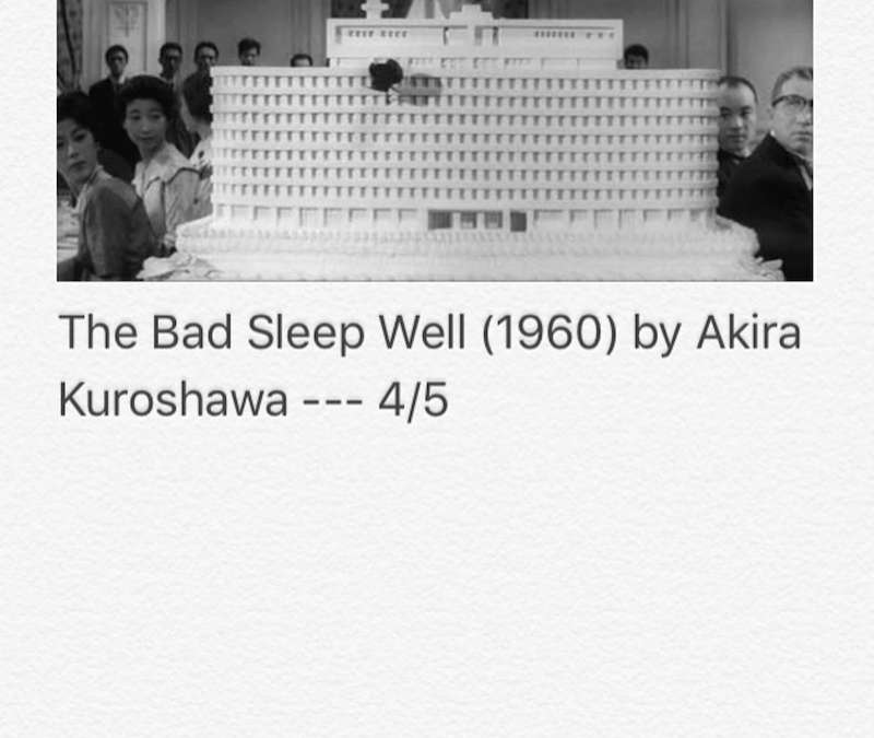 The Bad Sleep Well