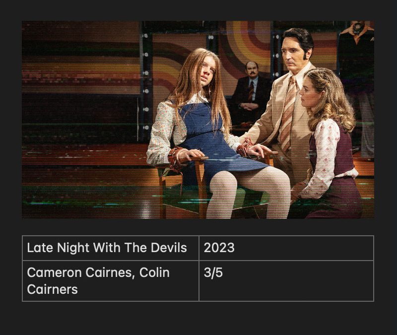 Late Night With The Devils